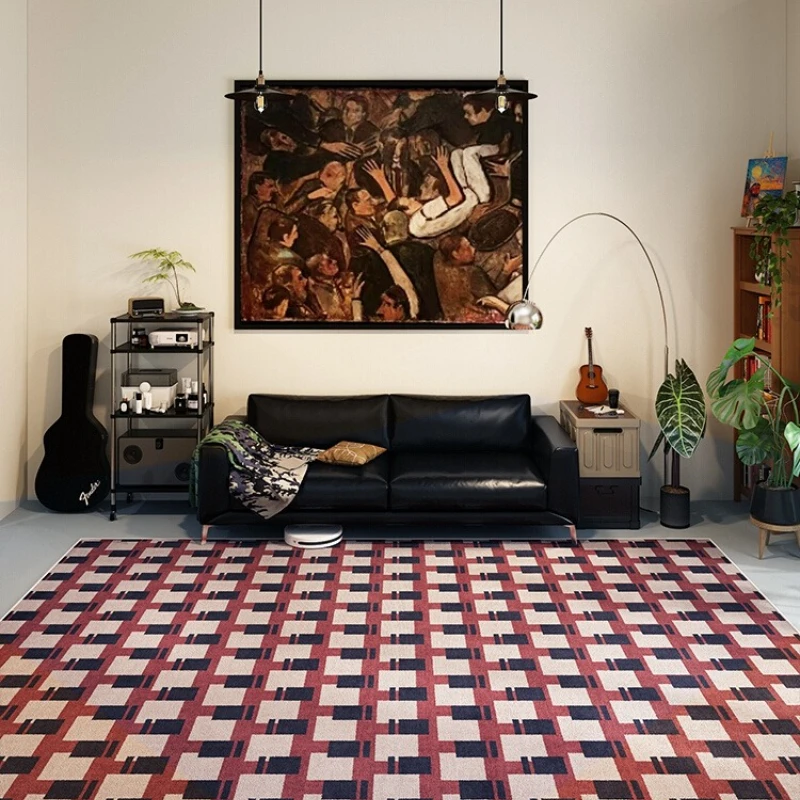 Home Textiles Online - 레트로 플래드 거실 장식용 카펫 앤틱