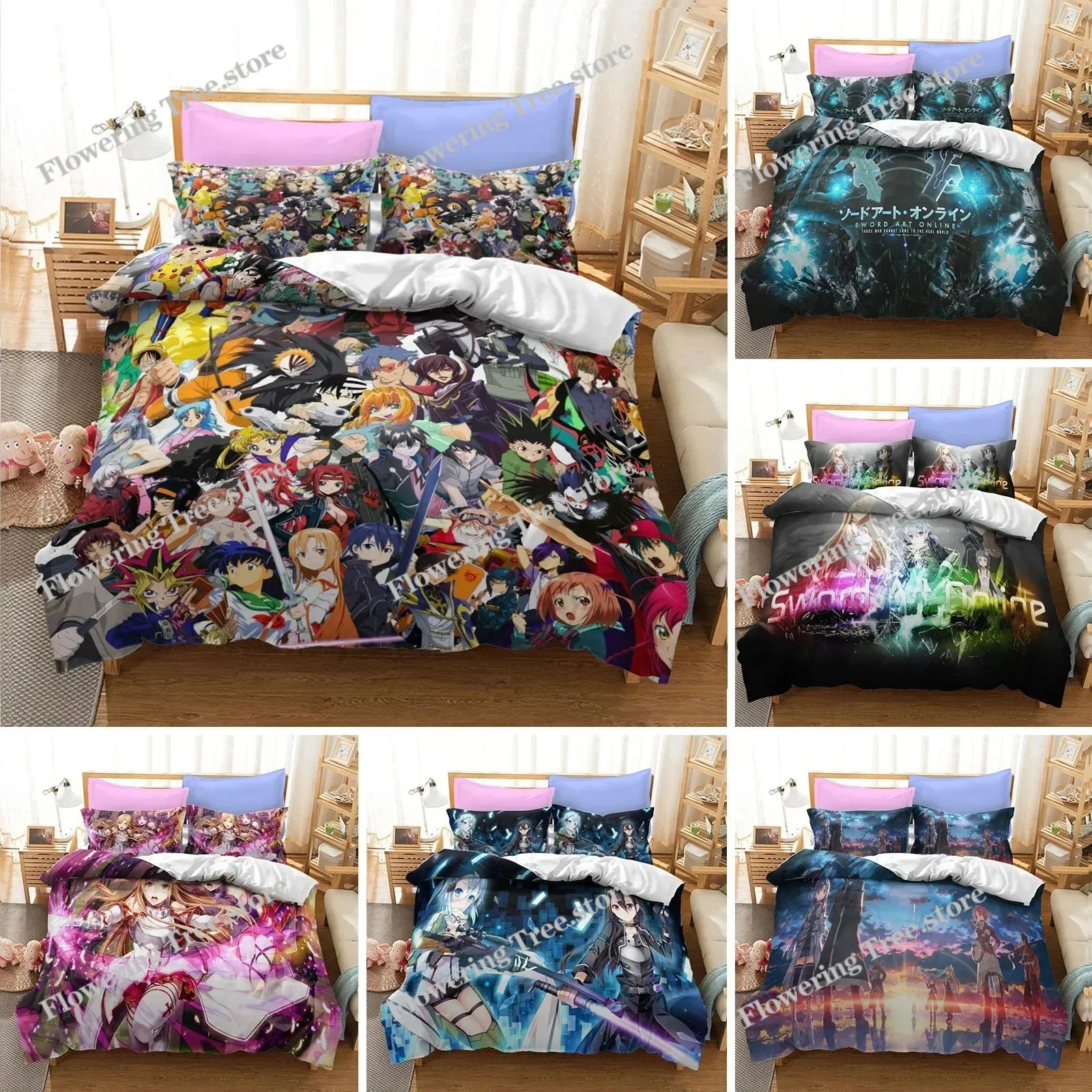 Home Textiles Online - 애니메이션 소드 아트 온라인 침구 세트