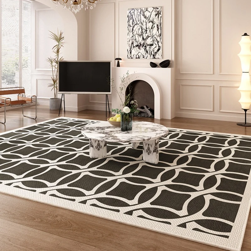 라이트 럭셔리 거실 장식용 카펫 블랙 화이트 고급 푹신 - Home Textiles Online 리뷰 및 가격