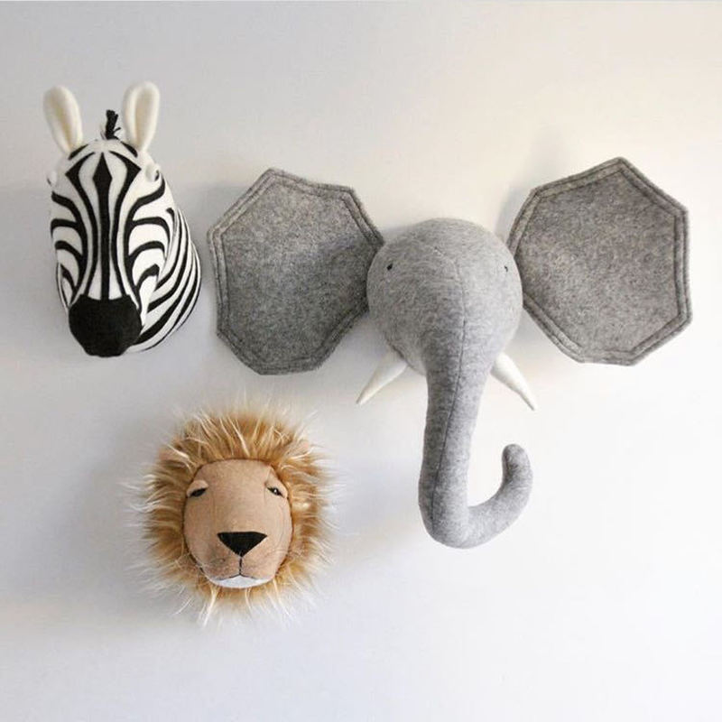 얼룩말/코끼리/기린 3D 동물 머리 벽 마운트 어린이  - Home Textiles Europe 리뷰 및 가격