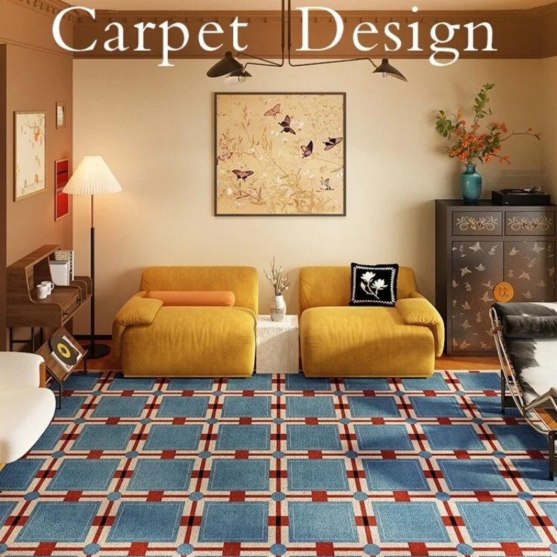 플래드 레트로 카펫 거실 대형 카펫 서재 침실 침대 옆 - Home Textiles Online 리뷰 및 가격