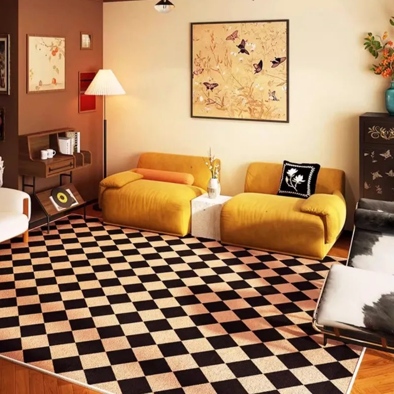 플래드 레트로 카펫 거실 대형 카펫 서재 침실 침대 옆 - Home Textiles Online 리뷰 및 가격