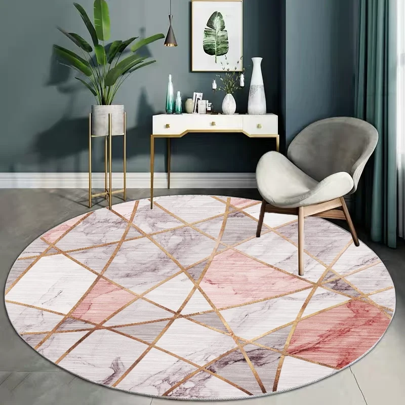 ~O~거실용 라이트 럭셔리 원형 바닥 매트 – 부드러운 - Home Textiles Online 리뷰 및 가격