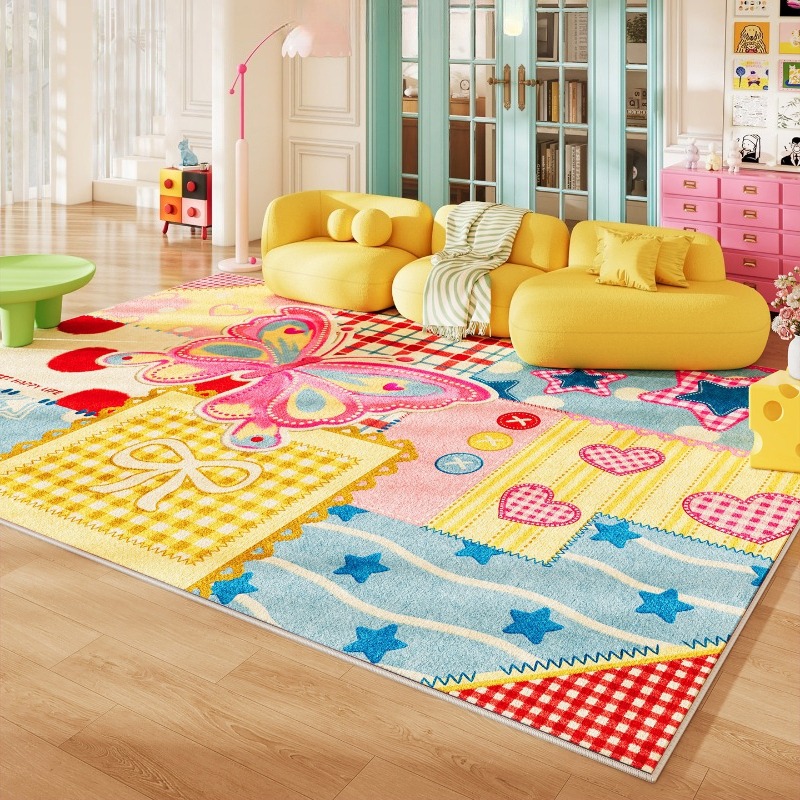 도파민 컬러 퍼즐 거실 카펫 홈 소파 커피 테이블 논슬 - Home Textiles Online 리뷰 및 가격