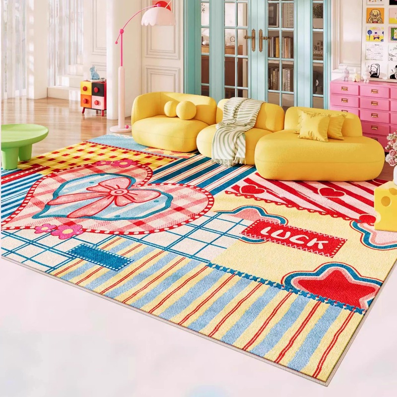 도파민 컬러 퍼즐 거실 카펫 홈 소파 커피 테이블 논슬 - Home Textiles Online 리뷰 및 가격
