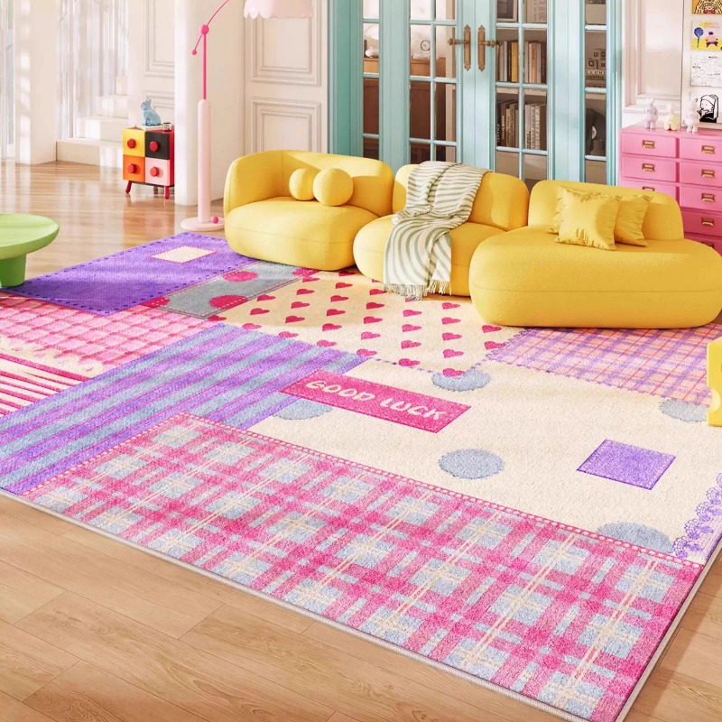 도파민 컬러 퍼즐 거실 카펫 홈 소파 커피 테이블 논슬 - Home Textiles Online 리뷰 및 가격