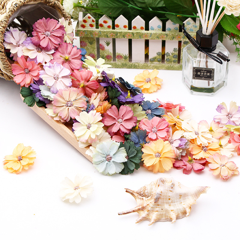 20PCS/핫 트렌드! 4.5cm DIY 실크 꽃 머리 - Home Textiles Trends 리뷰 및 가격