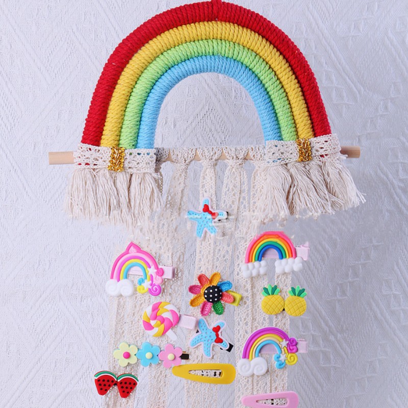 DIY 레인보우 장식 벽걸이 헤어밴드 보관 벨트, 헤어 - Home Textiles Europe 리뷰 및 가격
