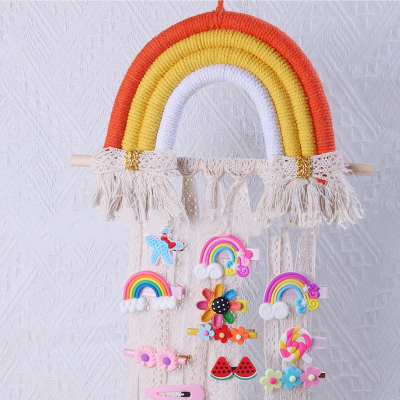DIY 레인보우 장식 벽걸이 헤어밴드 보관 벨트, 헤어 - Home Textiles Europe 리뷰 및 가격