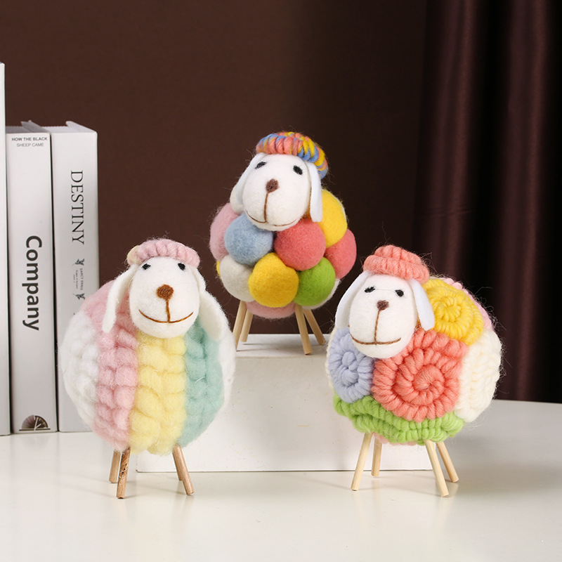 1PCS 사랑스러운 펠트 양 장식 액세서리 현대 홈 장 - Home Textiles China 리뷰 및 가격