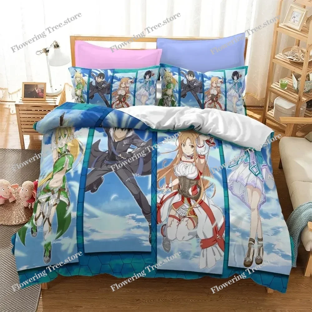 애니메이션 소드 아트 온라인 침구 세트 이불 커버 침실 - Home Textiles Online 리뷰 및 가격