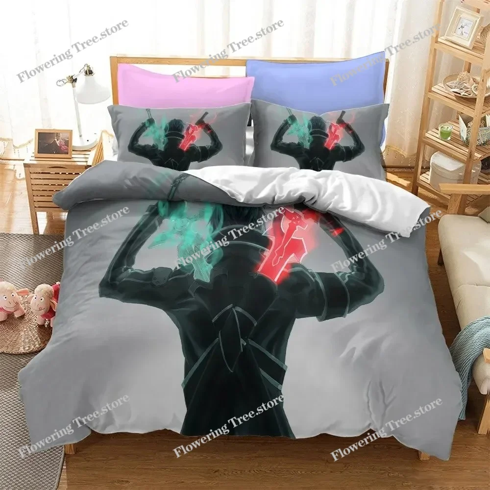 애니메이션 소드 아트 온라인 침구 세트 이불 커버 침실 - Home Textiles Online 리뷰 및 가격