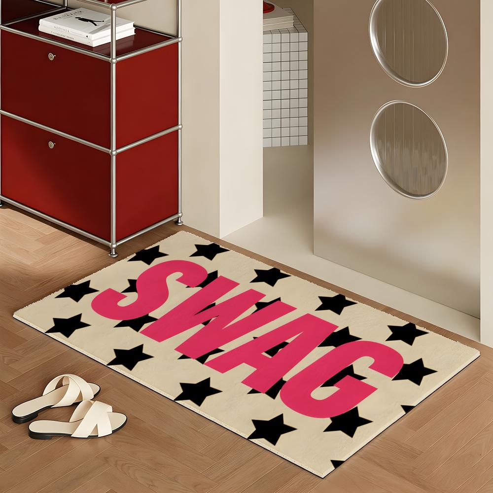 스트리트 트렌드 스웨그 스타일 바닥 매트 부드러운 플란 - Home Textiles Trends 리뷰 및 가격